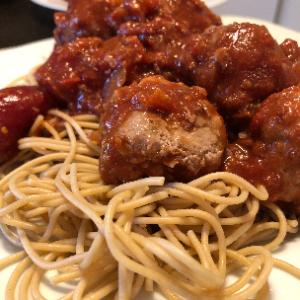 Spaghetti, Turkey Meatballs, and Green Beans by codyalanstubbs