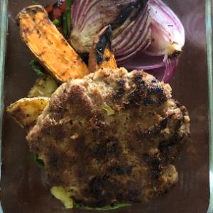 Turkey Spinach Patties with Tzatziki by codyalanstubbs