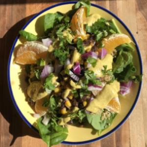 Quinoa and Black Bean Salad with Creamy Citrus Dressing by codyalanstubbs