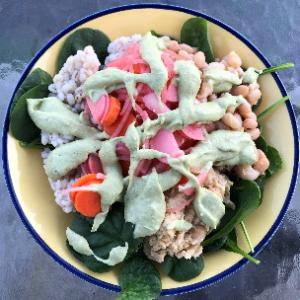 Lemony Hummus & White Bean Salad by codyalanstubbs